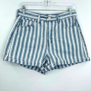 American Eagle Outfitters striped mom shorts